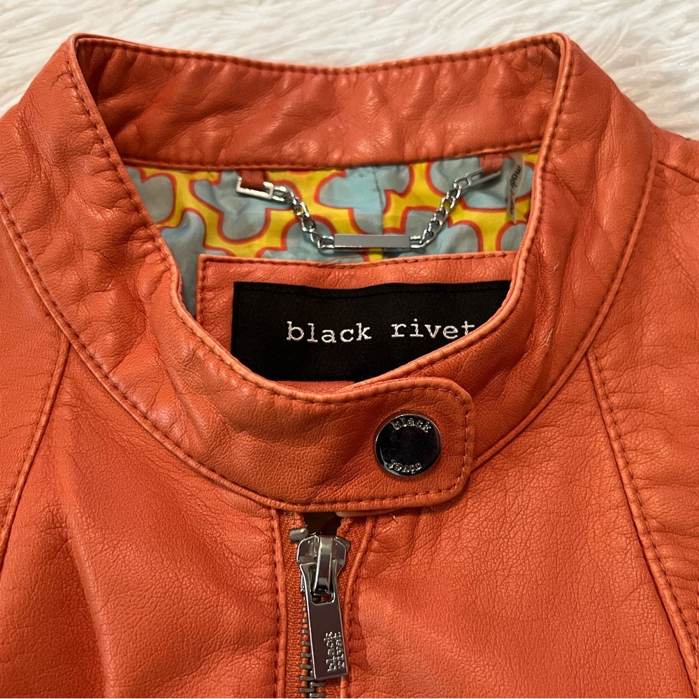 Black Rivet Faux Moto Jacket - Picture 3 of 13